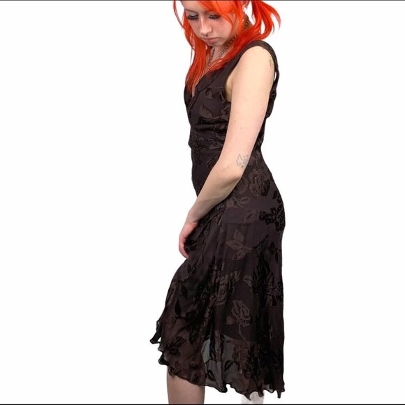 ALEX Evenings Beaded Dress in Brown - Picture 3 of 8